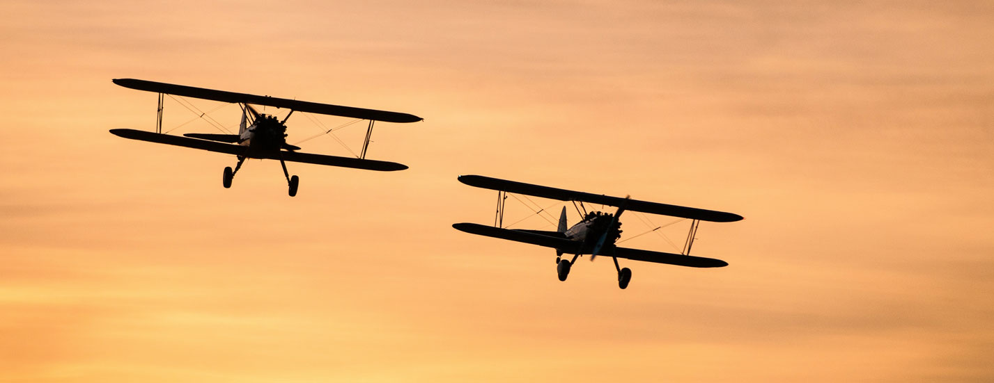 airplanes in the sky