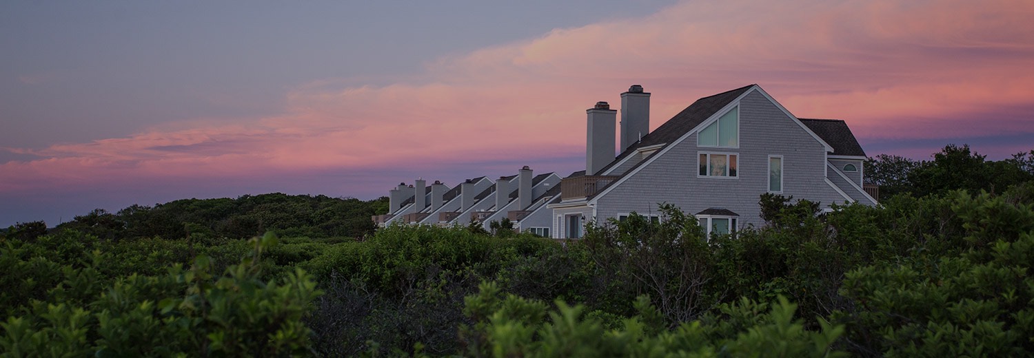 the tops of the buildings at Ocean Edge