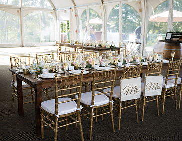 wedding table with view of outside