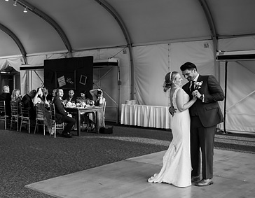 black and white picture of wedding