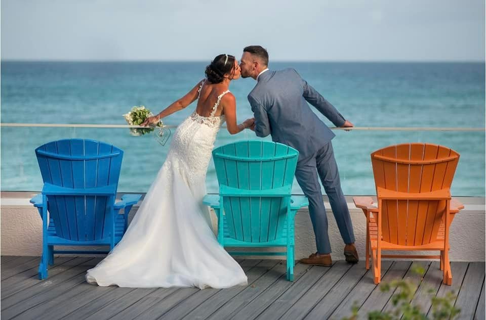 Sea Breeze Beach House Wedding Couple