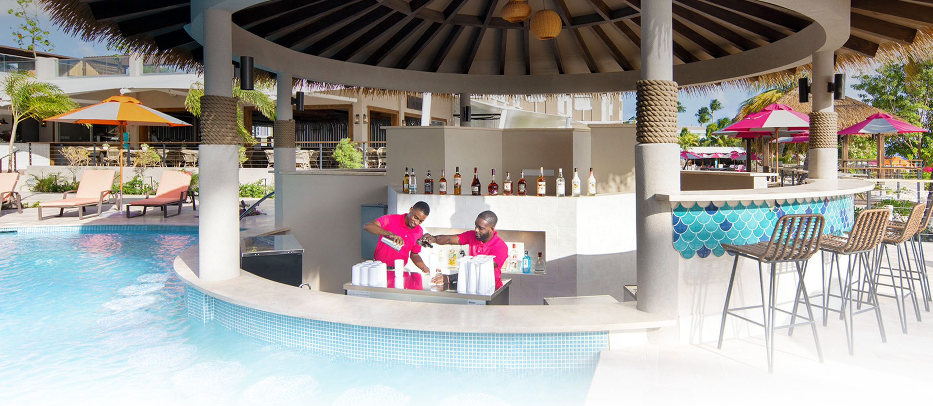 hotel staff pool bar