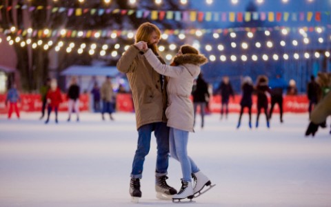 Couple Ice Skating