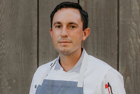 Closeup shoot of a ojai chef looking straight to the camera