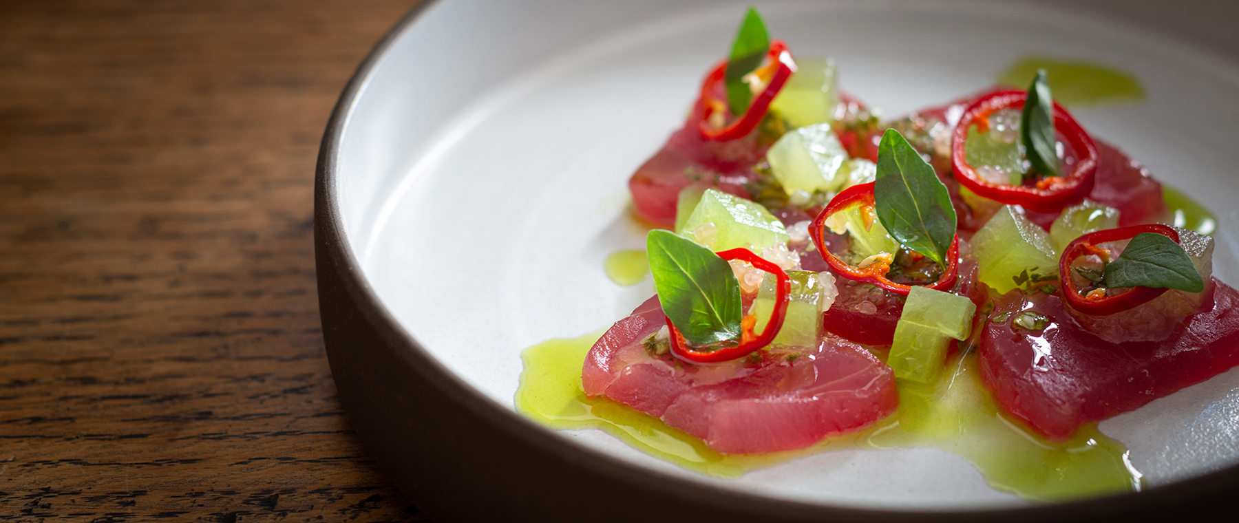 closeup view of a healthy appetizer 