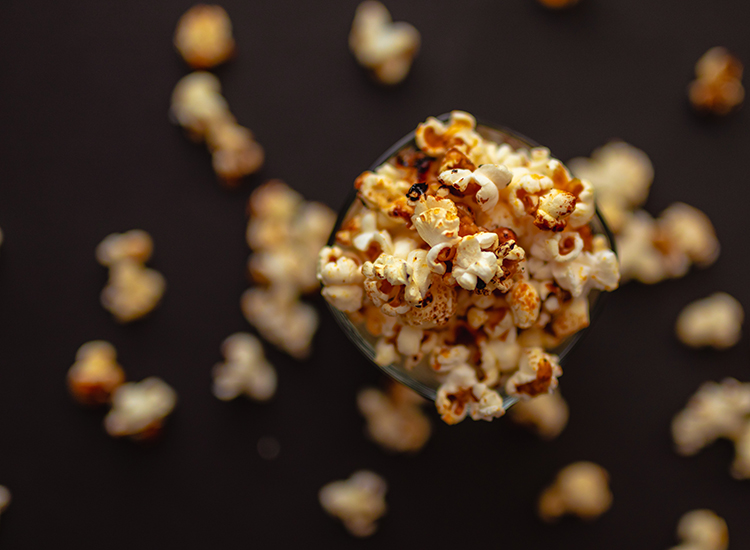 Freshly popped popcorn
