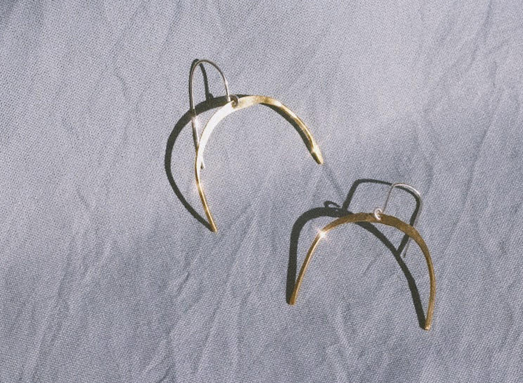Gold abstract jewelry pieces