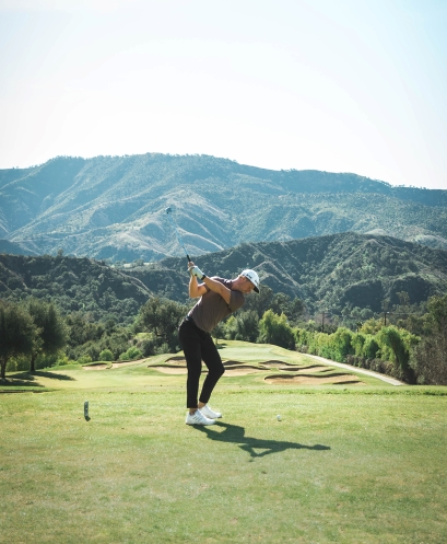 Man golfing at Ojai Valley Inn