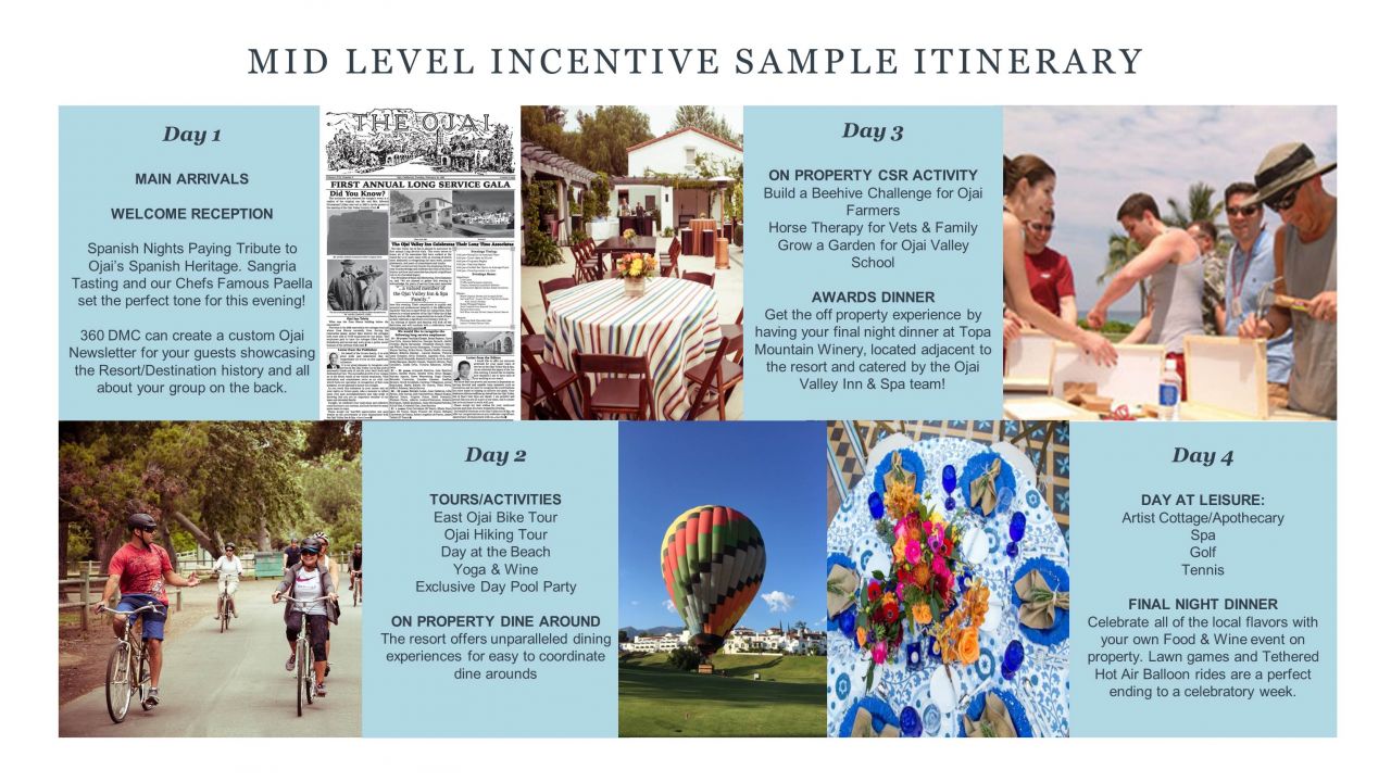 Four day mid level incentive brochure