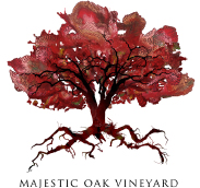 red big tree of majestic oak vineyard post