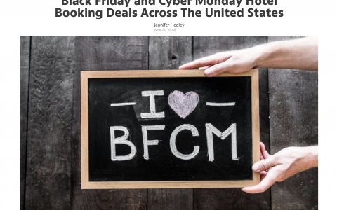 Black Friday and Cyber Monday Hotel Booking Deals Across The United States