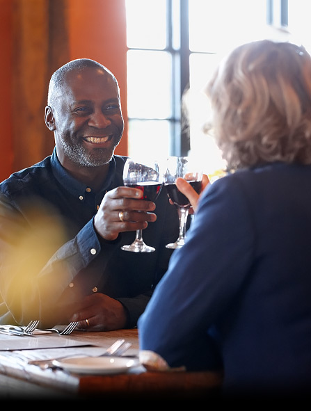 Man toasting with wine