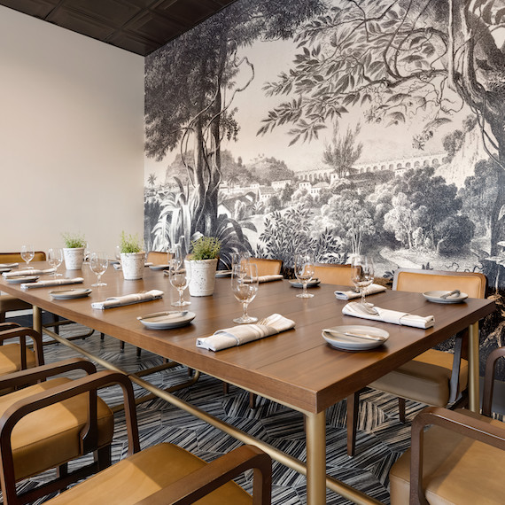 private dining area at famille
