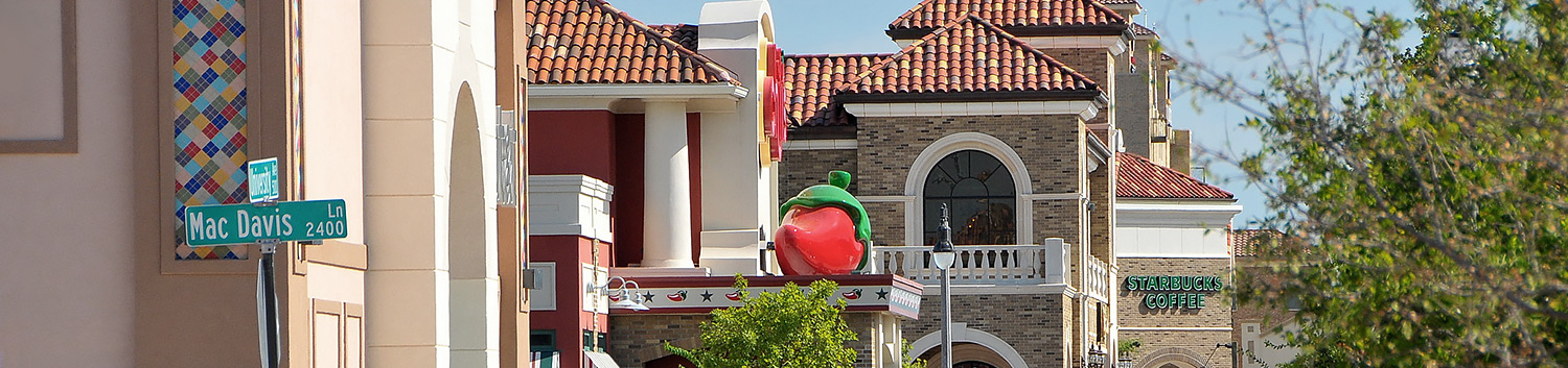 exterior of chili's and Starbucks buildings