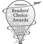  readers choice logo in gray tones