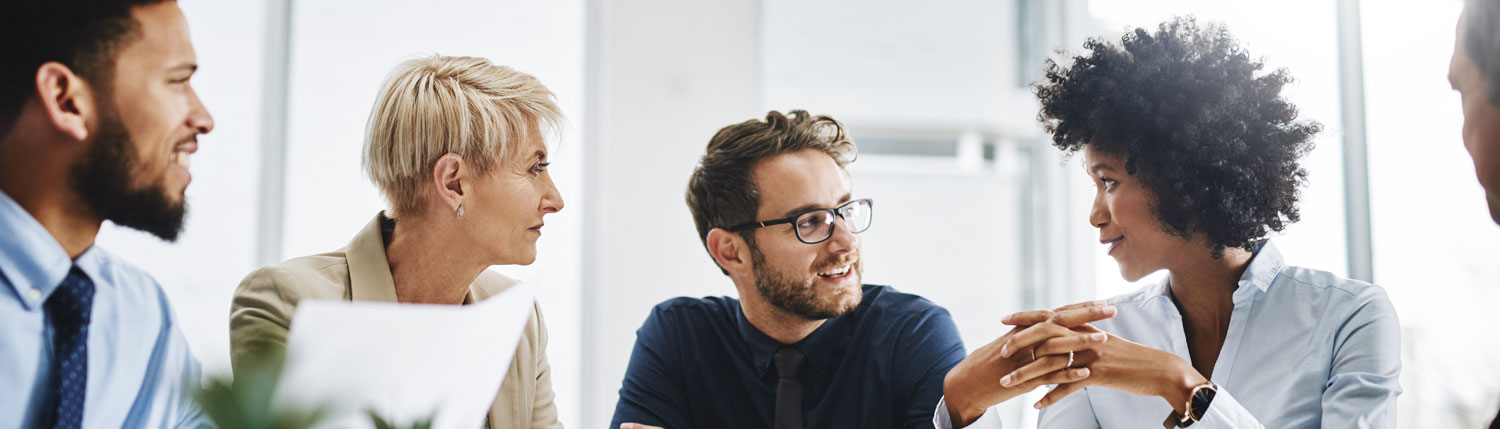 group of people having a meeting