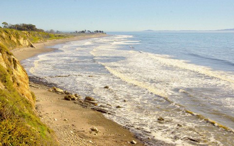 waves on the shore in southern california