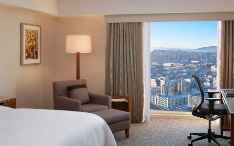 guest room with views of the city
