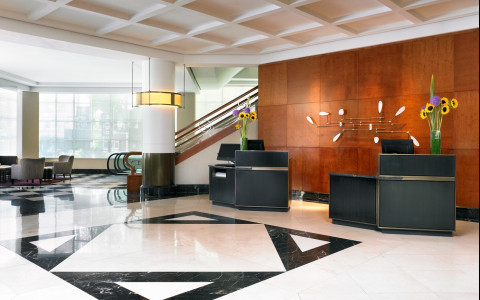 front desk inside park central