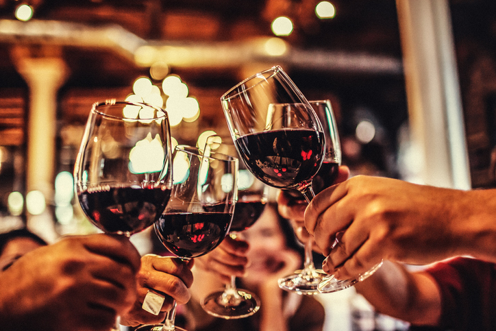 red wine cheers