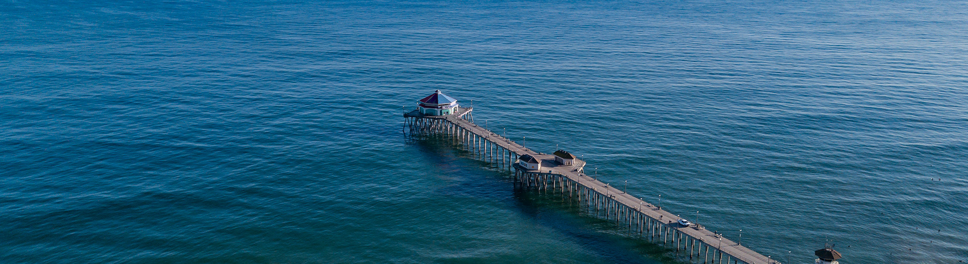 view of the ocean with the pier