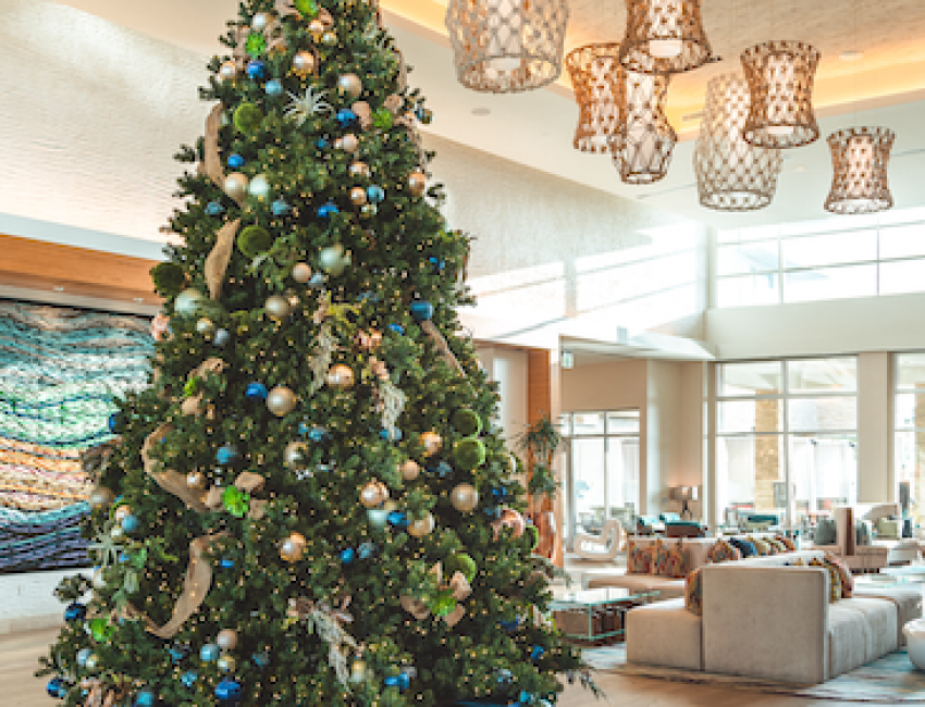 christmas tree on the lobby