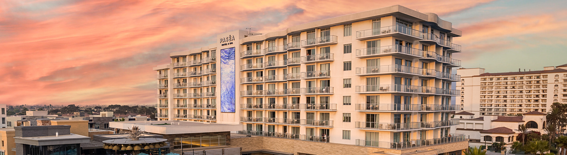 hotel building during dusk