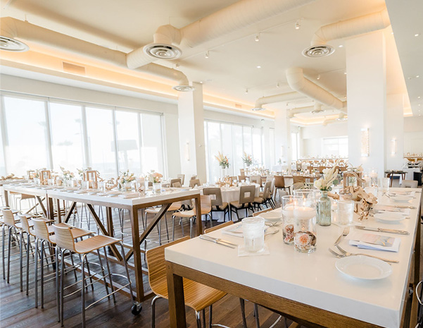 venue room with tables set up