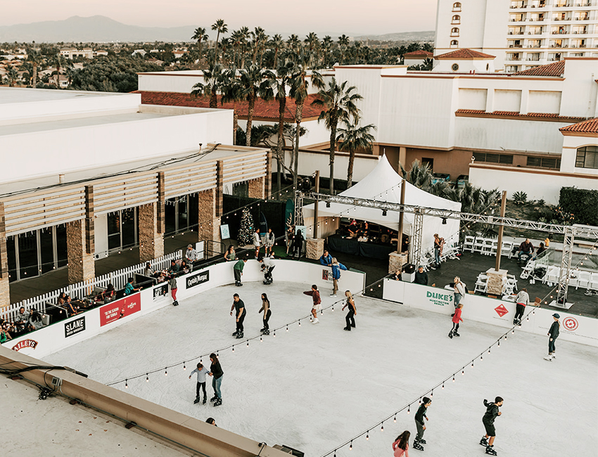 ice skating during the holidays