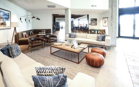 stylish lounge room of the property with comfy couches 