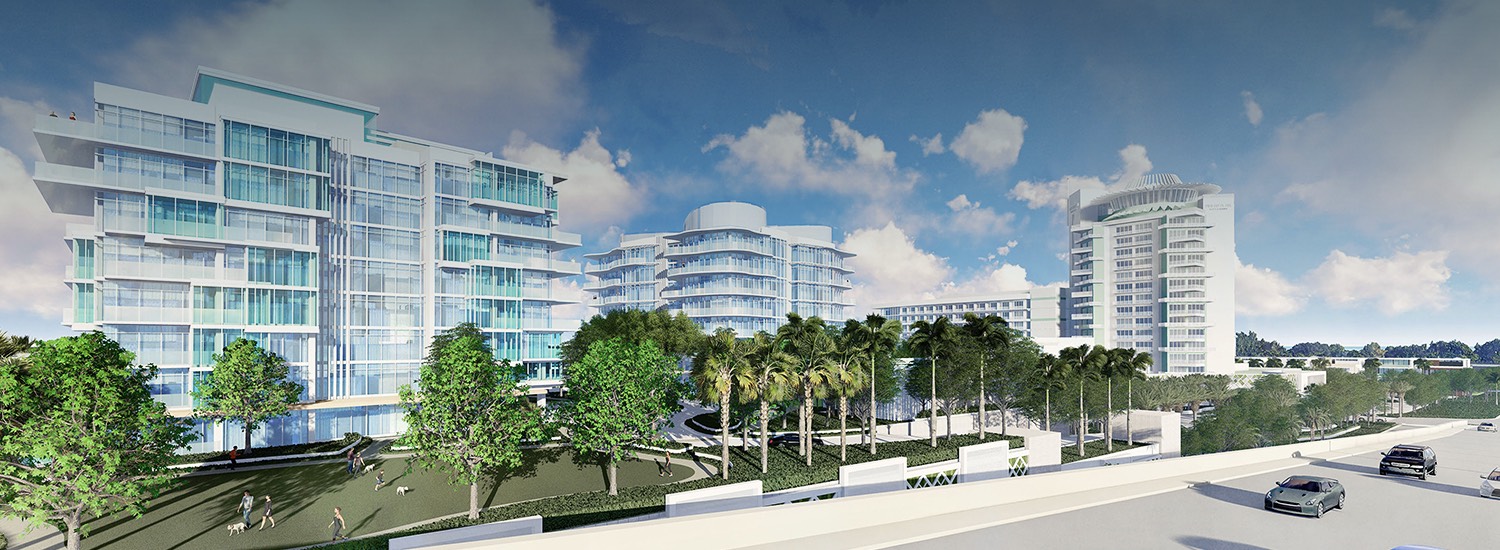 View of renovated pier 66 building from road
