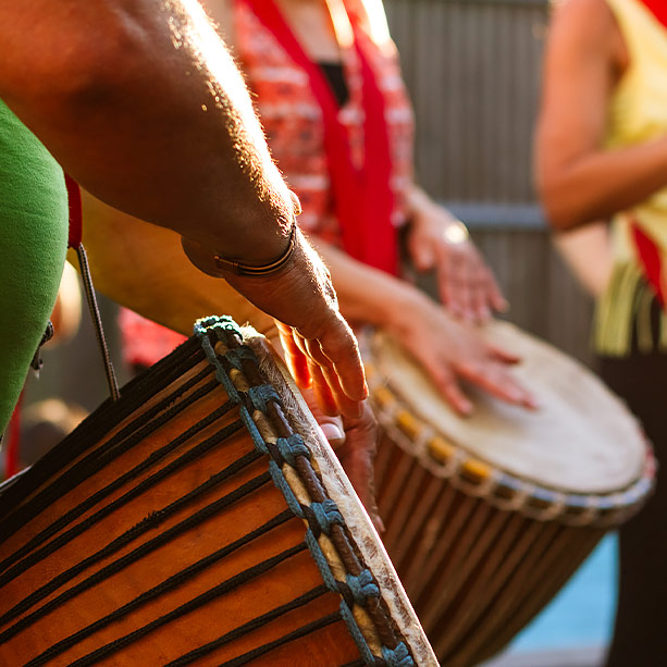 People playing drums