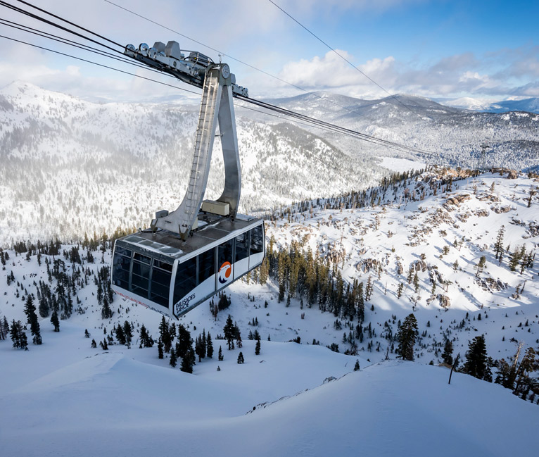 View of an Aerial Tram on winter season