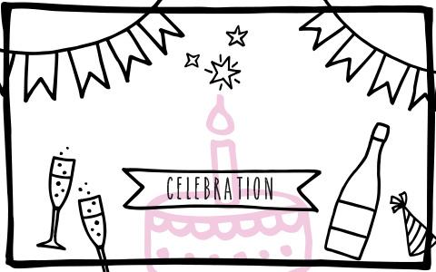 Birthday cake and birthday decor to celebrate Plunge's 1st Birthday