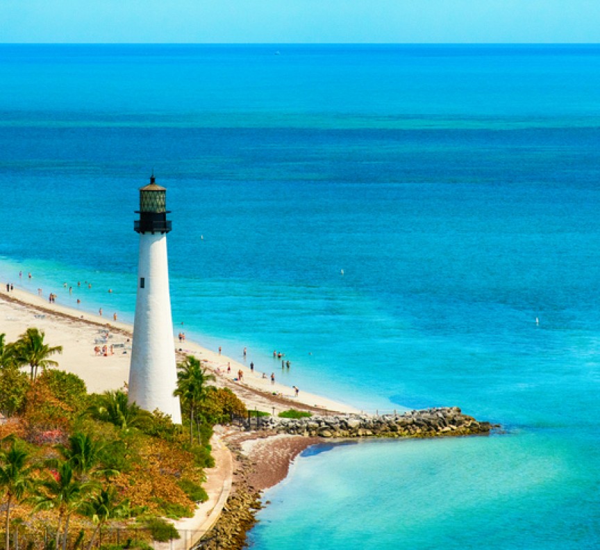 cape florida lighthouse aerial
