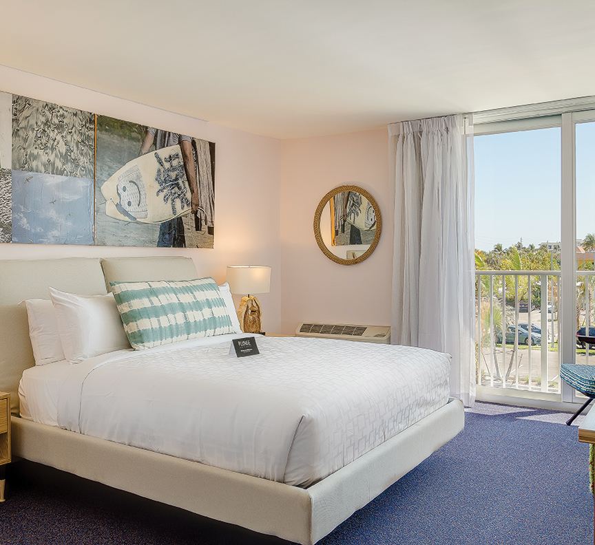 bedroom with ocean view
