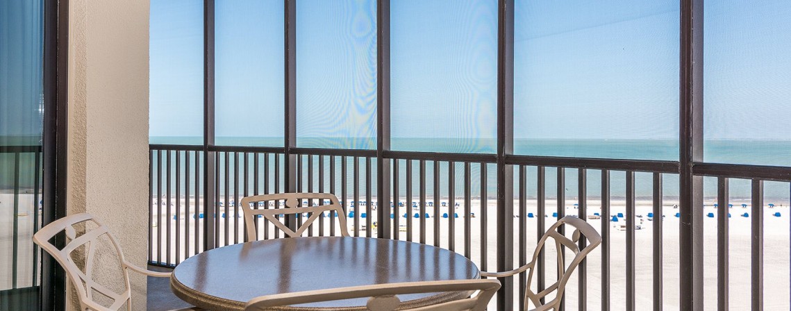 balcony on the beach overlooking the gulf of Mexico