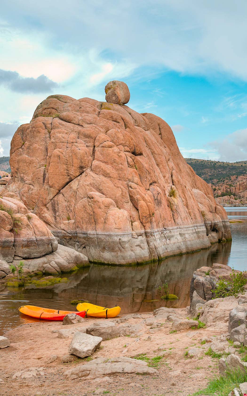 view of lake by kayak area