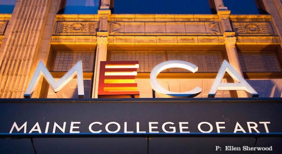 Maine College of Art sign on building entrance