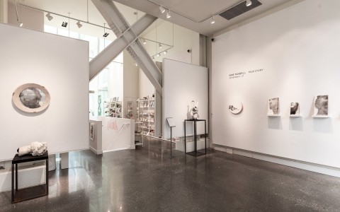Internal view of an art gallery