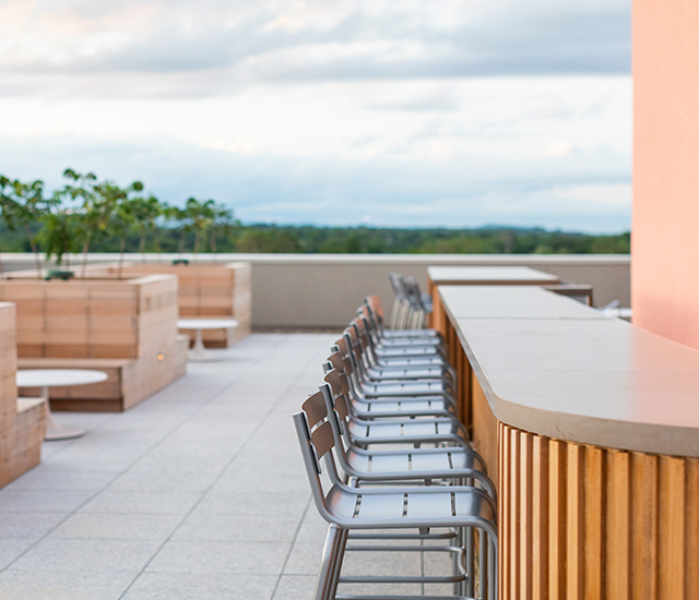 View of a Rooftop Bar