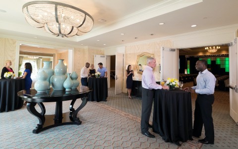 view of people attending an event in the property's ballroom