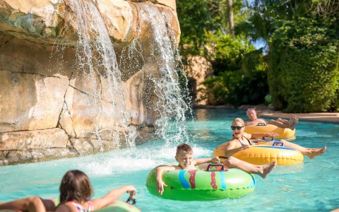 people floating on the lazy river