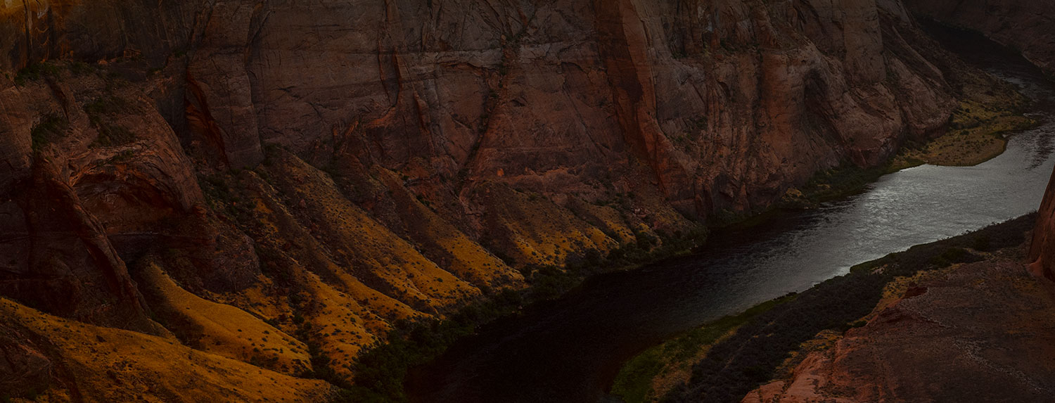 shadow version of colorado river passing through grand canyon