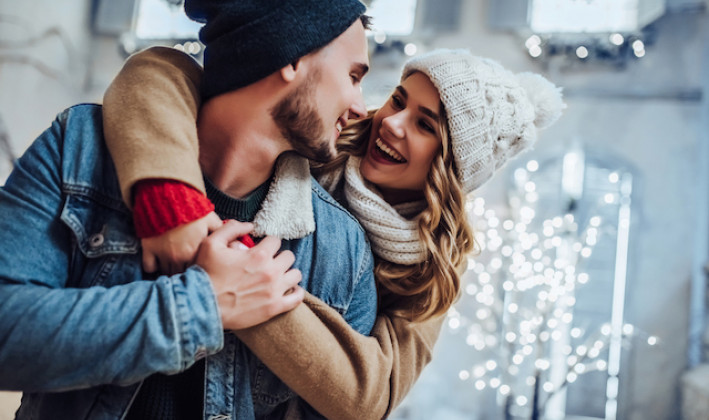 couple in new york winter