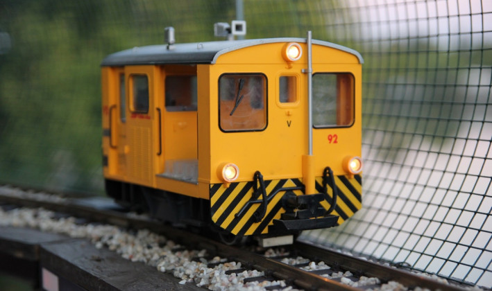 yellow model train