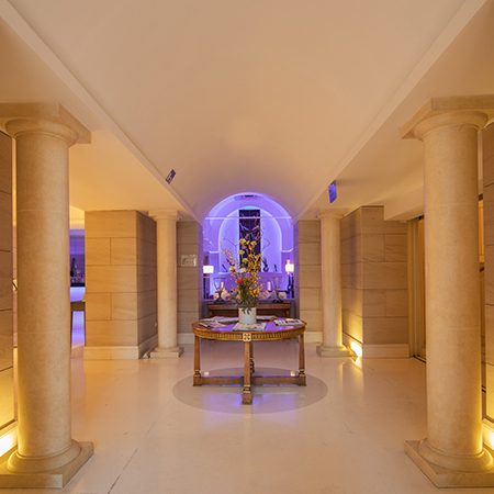 luxe rose garden interior entrance