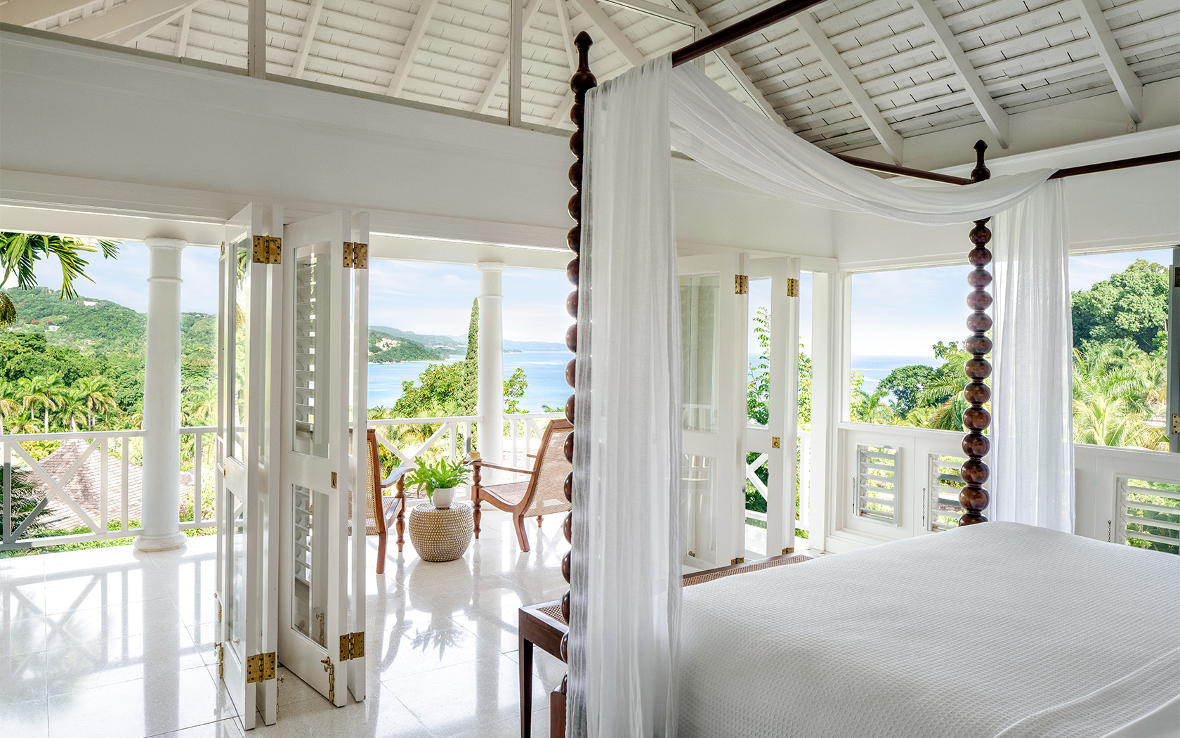 king bedroom with ocean view balcony