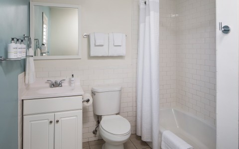 Clean white bathroom