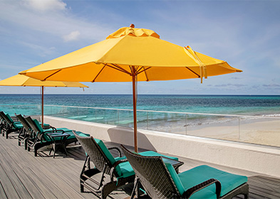 View of some beach chairs